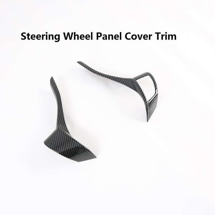 for Navara NP300 2016-2021 Carbon Fibre Car Steering Wheel Panel Button Cover Trim Decorative Sticke