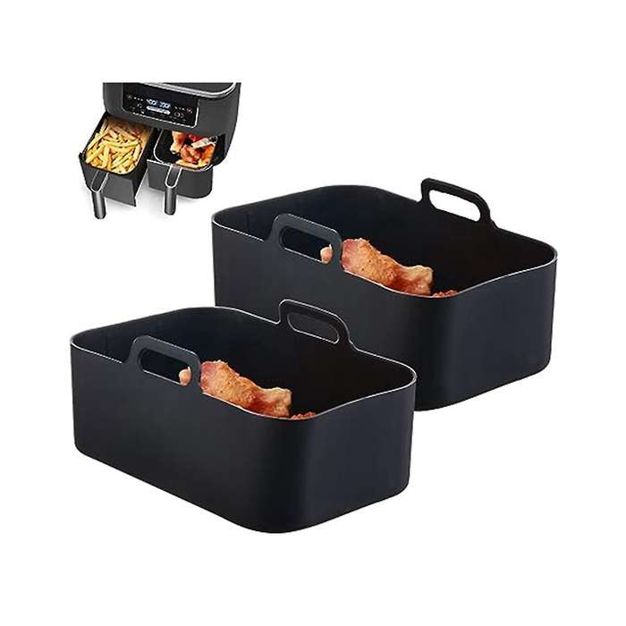 for Ninja DZ201 Foodi 8 Quart Air Fryer Silicone Pot Holder with Heat Resistant Gloves Air Fryer Ac
