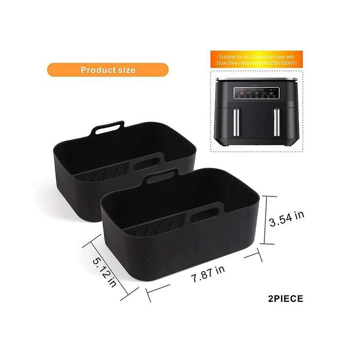 for Ninja DZ201 Foodi 8 Quart Air Fryer Silicone Pot Holder with Heat Resistant Gloves Air Fryer Ac