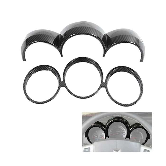 for Nitro 2007-2012 Carbon Fiber Interior Dashboard Meter Display Cover
