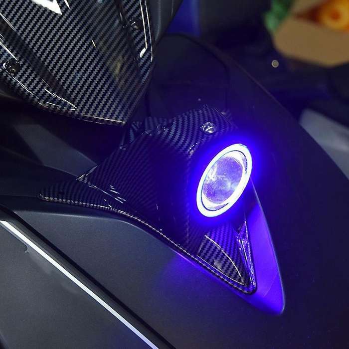 for NVX155 AEROX155 AEROX-155 Headlight LED Spotlight Red Angeleyes Lamp with Carbon Fiber Lamp Cove