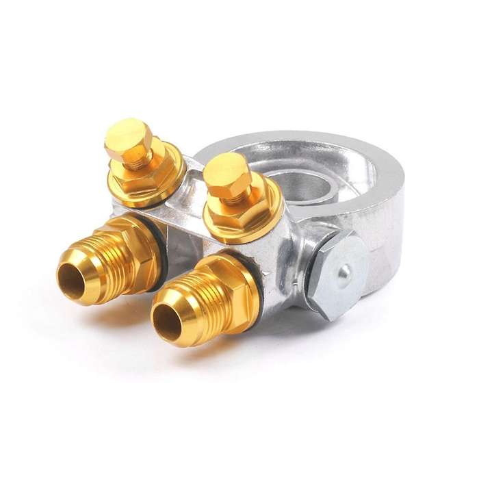 for Oil Filter Cooler Sandwich Threaded Plate Adapter Oil Adapter with Connector M20x1.5 and 3/4