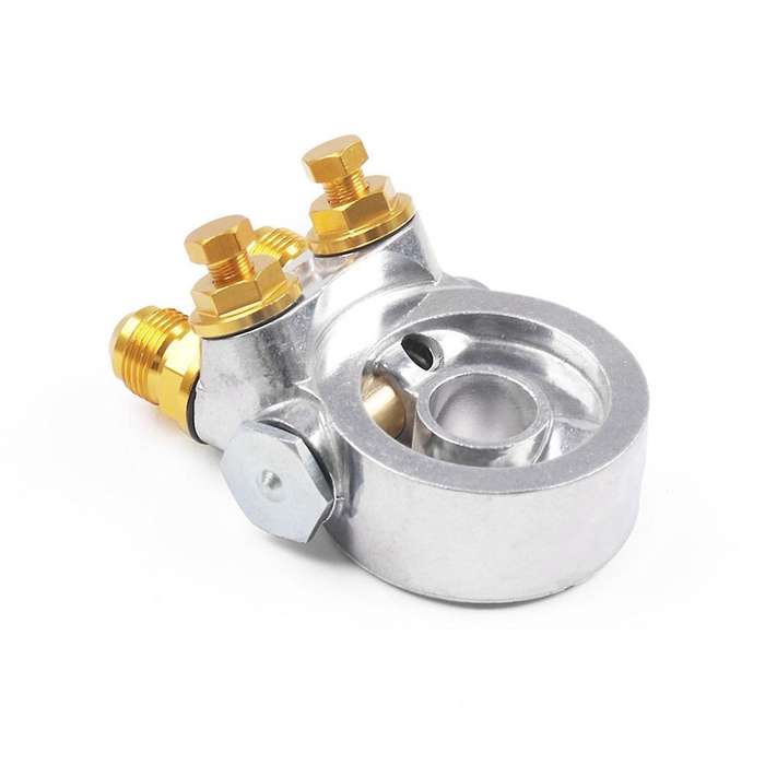 for Oil Filter Cooler Sandwich Threaded Plate Adapter Oil Adapter with Connector M20x1.5 and 3/4