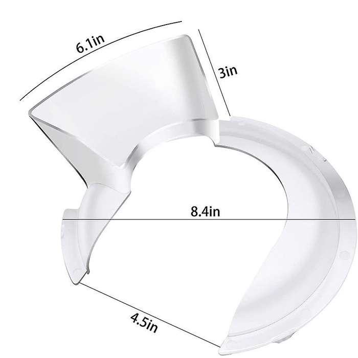 Kn1ps Pouring Shield W10616906 for Kitchen Mixer Aid Polished
