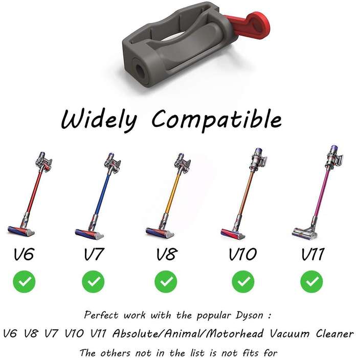 Trigger Lock and Flexible Extension Hose Compatible for Dyson V7 Gray