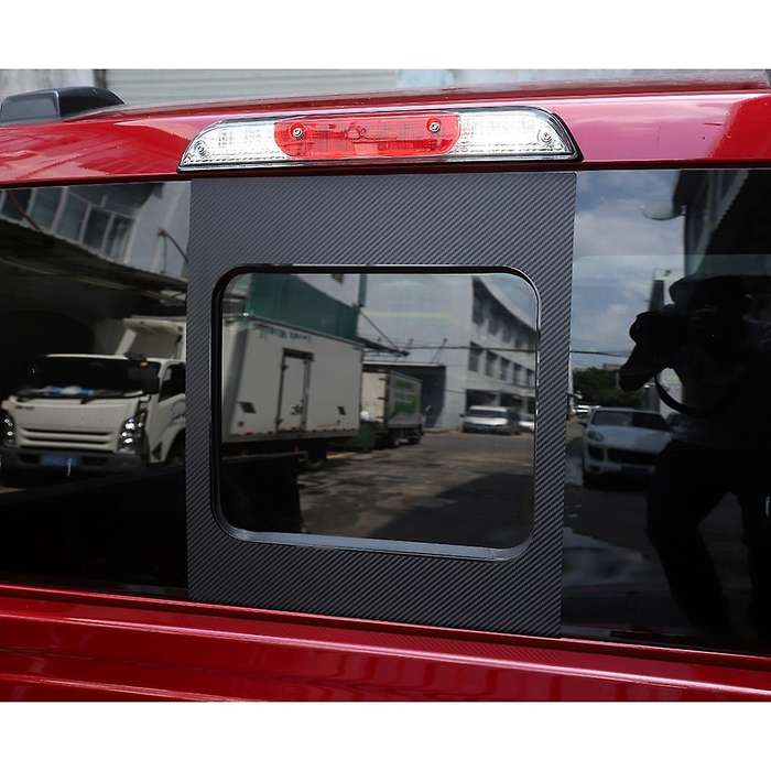 Rear Middle Window Cover Sticker for Ford F150 21-22,carbon Fiber
