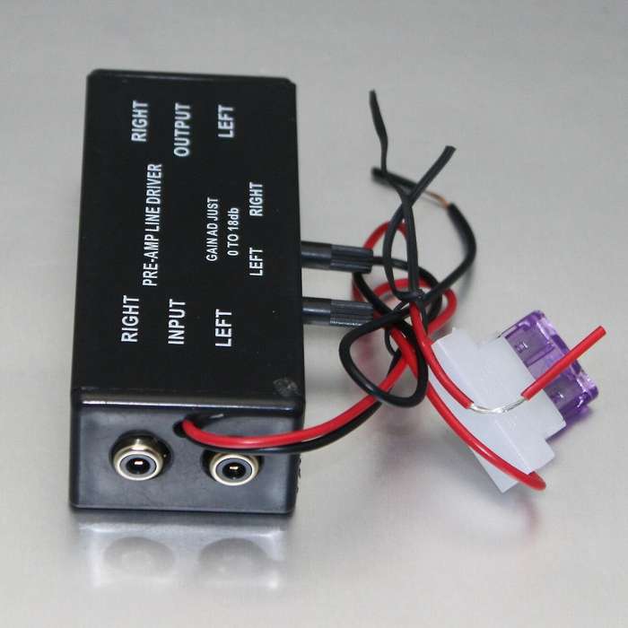 Black Rca Input/output Signal Amplifier Booster Adapter