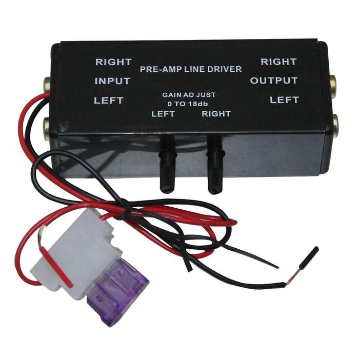 Black Rca Input/output Signal Amplifier Booster Adapter