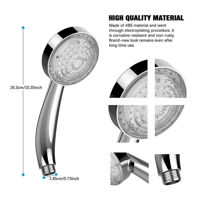 Shower Head Led Light Glowing 7 Color Changing Handheld Shower Decor