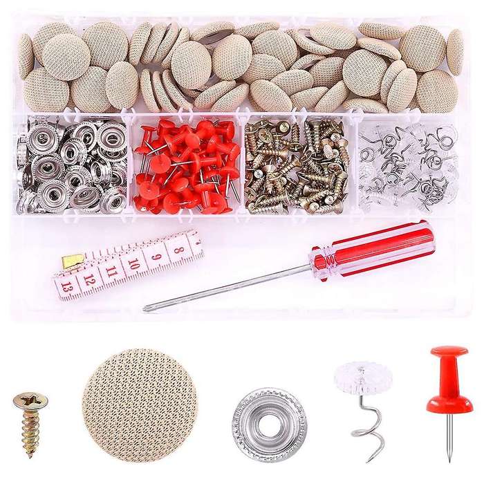 272pcs Car Roof Repair Rivet Kit Car Roof Buckle Retainer Beige