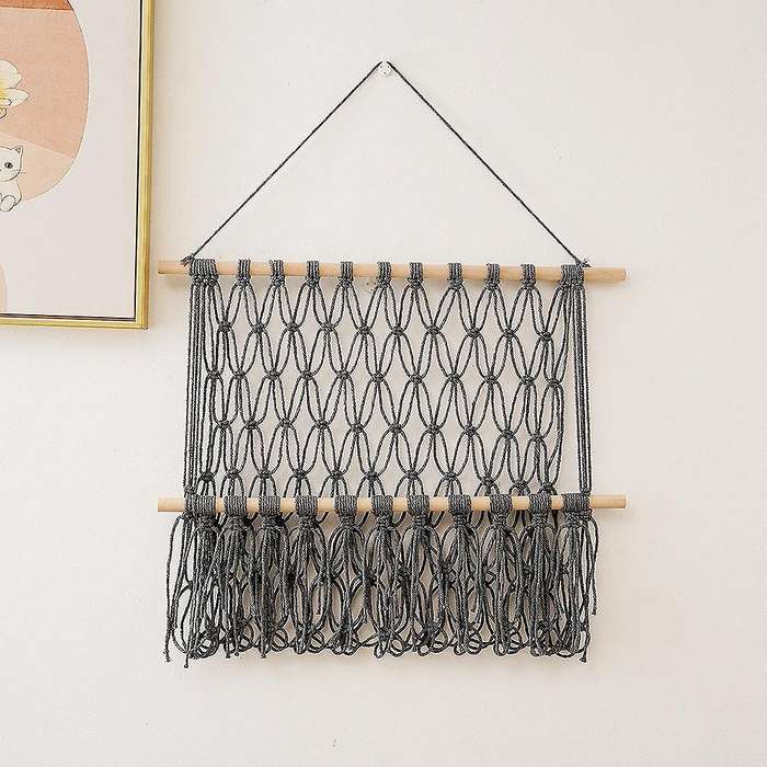 Macrame Magazine Storage Organizer Wall Hanging Decor B