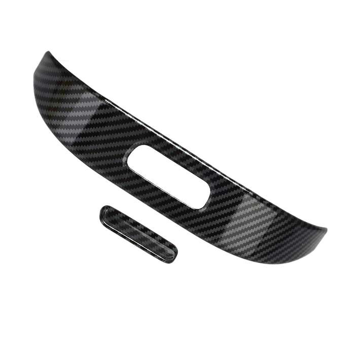Center Console Armrest Box Buttons Frame Decoration Carbon Fiber