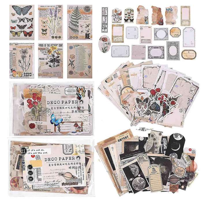 400pcs Scrapbooking Supplies Journaling Vintage Scrapbook Stickers