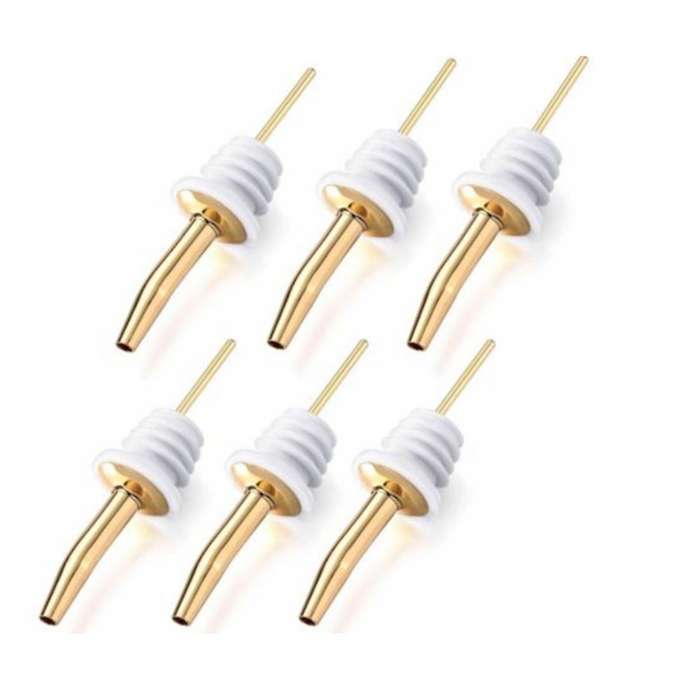 Gold Plated Free Flow Wine Bottle Pour Spout Stopper Wine Accessories