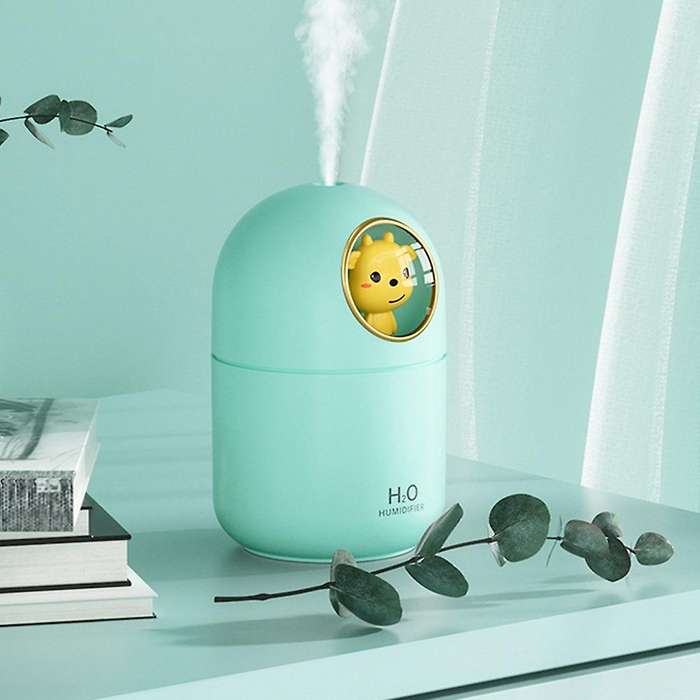 New Cartoon Humidifier Usb Mute Cute Pet Aroma Diffuser, Green