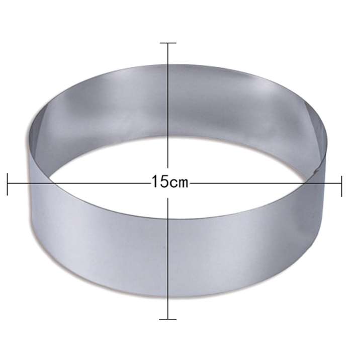 4/6/8 Inch Cake Mold Stainless Steel Baking Tool Set Muffin Ring Diy