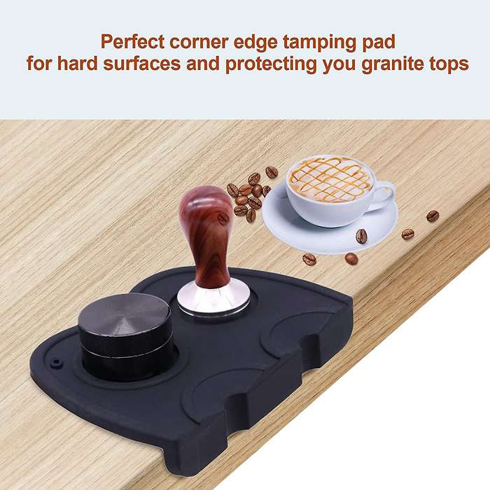 Coffee Tamper Tool Silicone Rubber Espresso Tamping Mat, Double