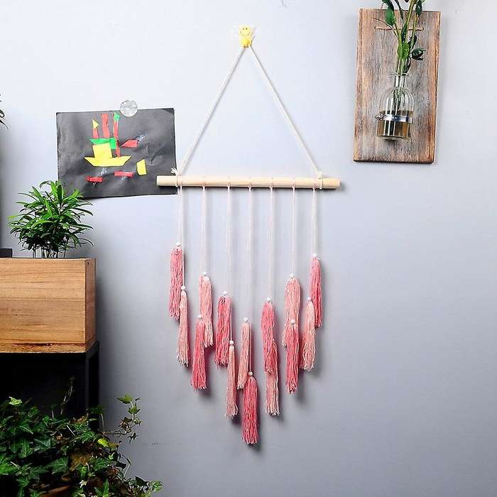Bohemian Tassel Gradient Tapestry Handwoven Home Decoration, Blue