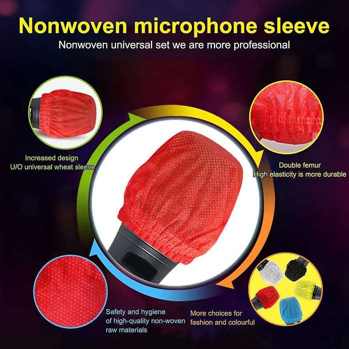 200pcs Disposable Microphone Cover,handheld Windscreen (mixed Colors)