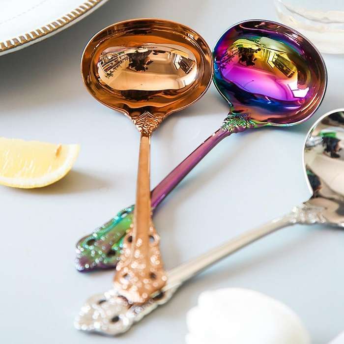 Stainless Steel Spoon, for Stirring, Mirror Finished Soup Spoon,b