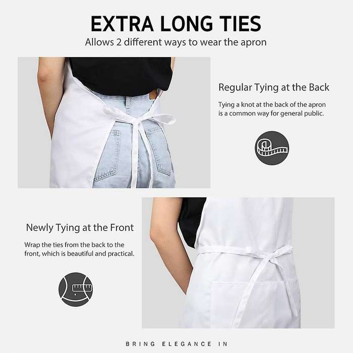2 Pack Kitchen Adjustable Bib Apron 100% Polyester