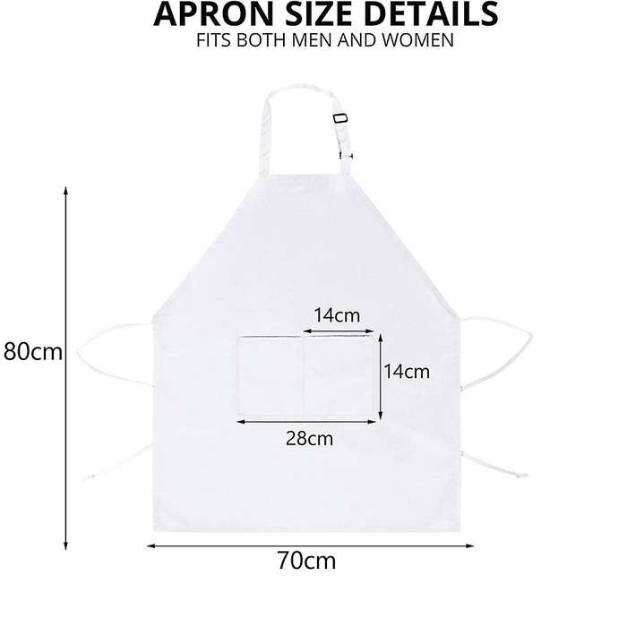 2 Pack Kitchen Adjustable Bib Apron 100% Polyester