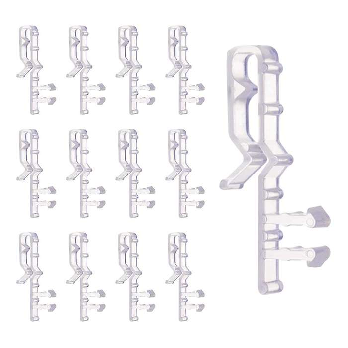 40pcs 2.12inch Clear Plastic Valance Retainer Clips for Blind Valance