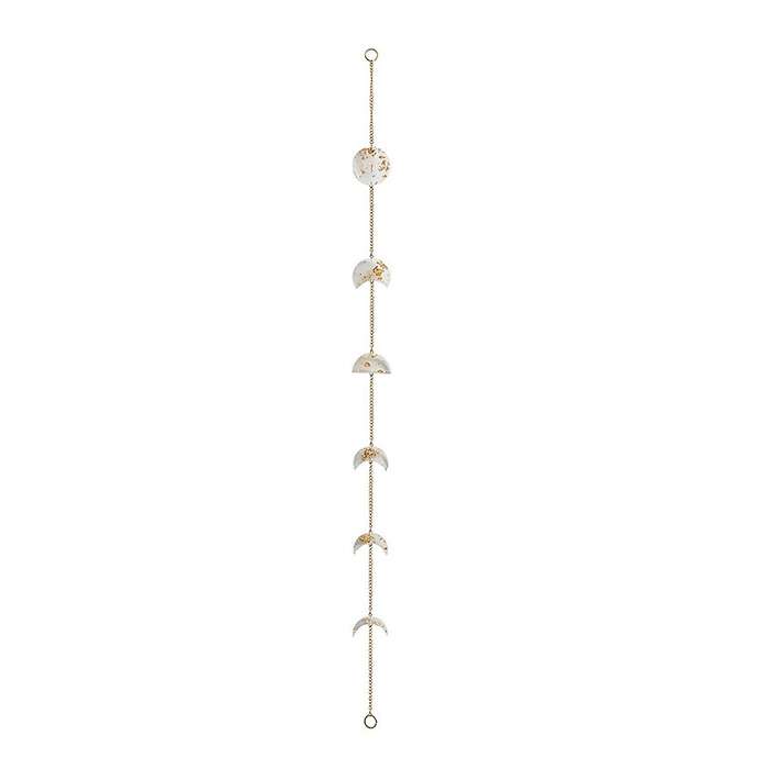 Nordic Star Moon Wall Hanging Moon Resin Chian Home Decor Boho,a