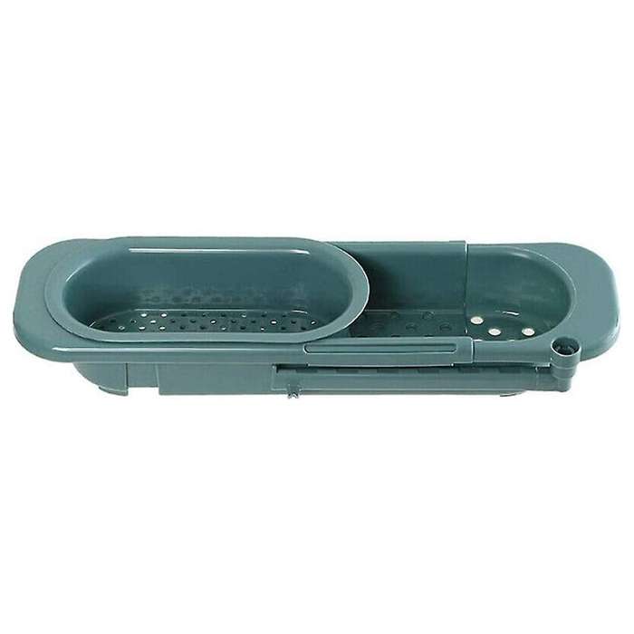 Kitchen Telescopic Sink Rack Shelf Expandable Sink Organizers Green