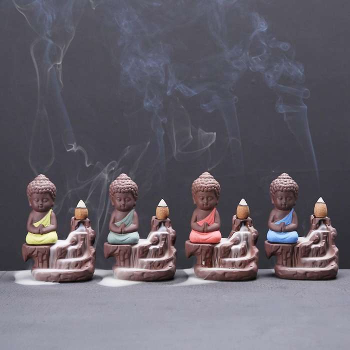 Incense Burner Backflow Creative Indoor Sandalwood Decoration C