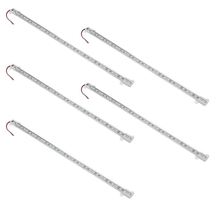 5x 50cm 12v 36 Led 5050 Smd Hard Strip Bar Light Aluminum Rigid White