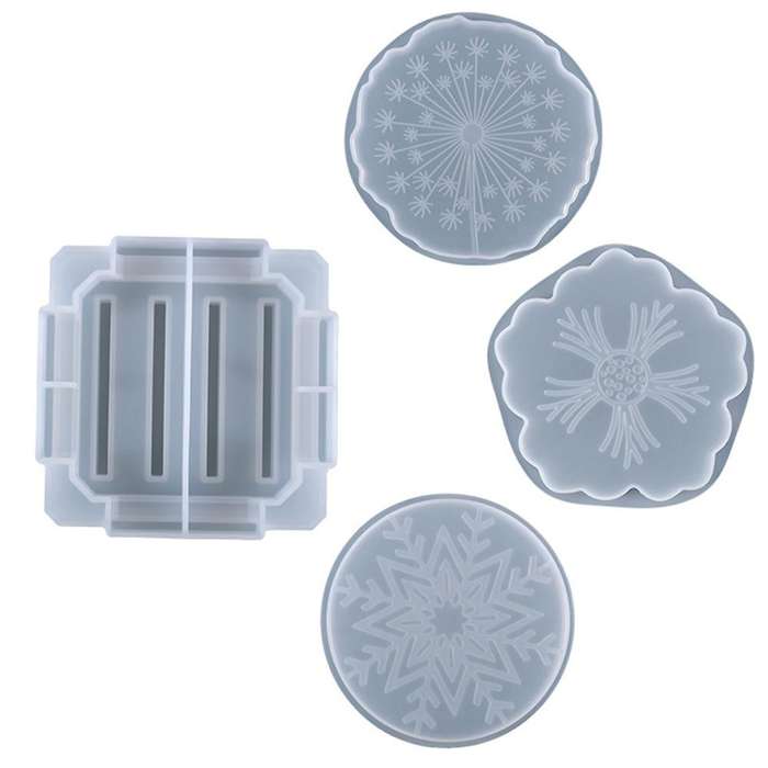 4pcs Diy Crystal Epoxy Mould Irregular Setting Table Silicone Mould