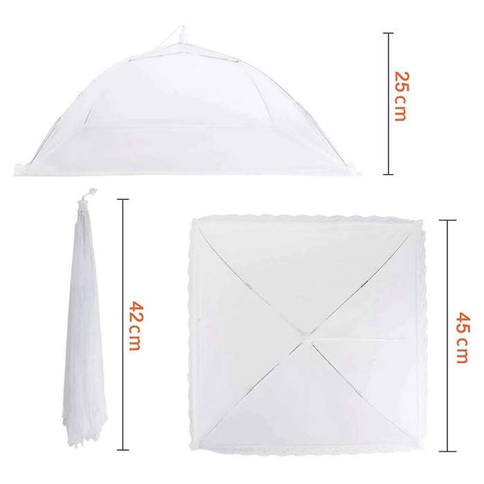 Mesh Food Net Fruit Cover Net 6-piece Large and Sturdy Foldable