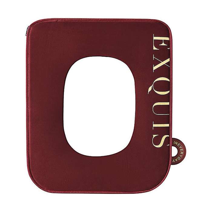 Toilet Seat Cover Pad Square Washable Toilet Lid Cover-red