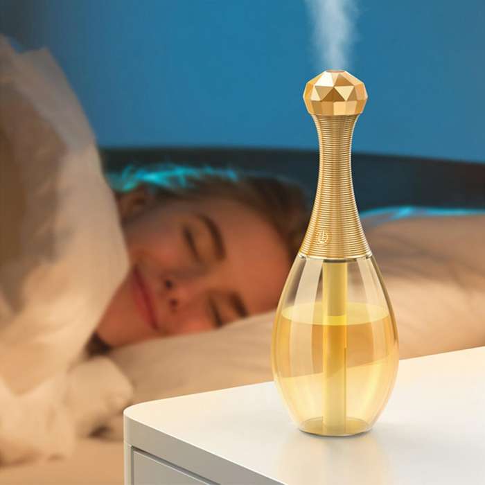 300ml Usb Air Humidifier Cool Mist Maker Fogger with Led Light Pink