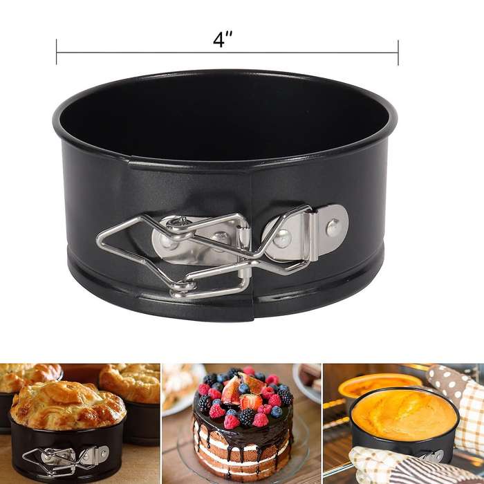 2 Pack 4inch/7inch Non-stick Springform Cake Pans,baking Pans Set