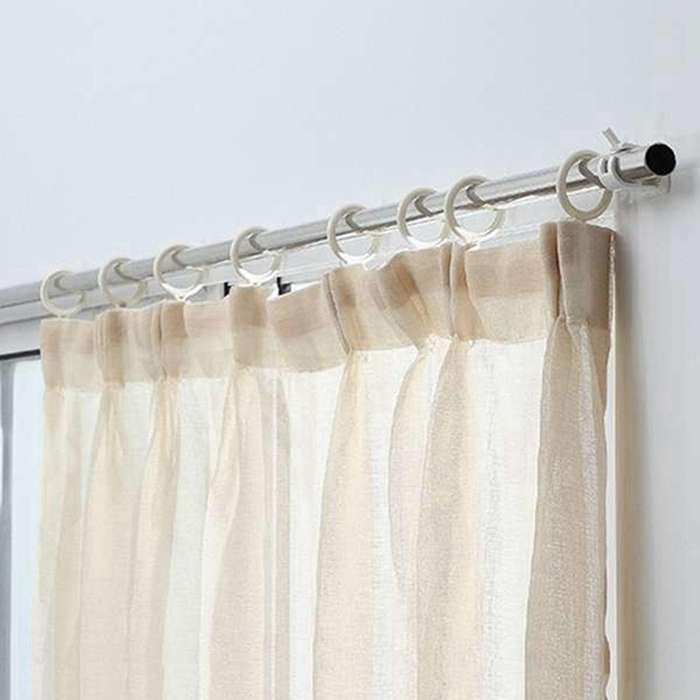2set 4pcs Self-adhesive Hooks Wall Mounted Curtain Rod Bracket