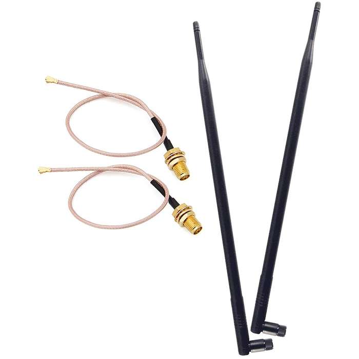 Wi-fi Long Range Dual Band 9 Dbi Antenna Rf Female Pigtail Antenna