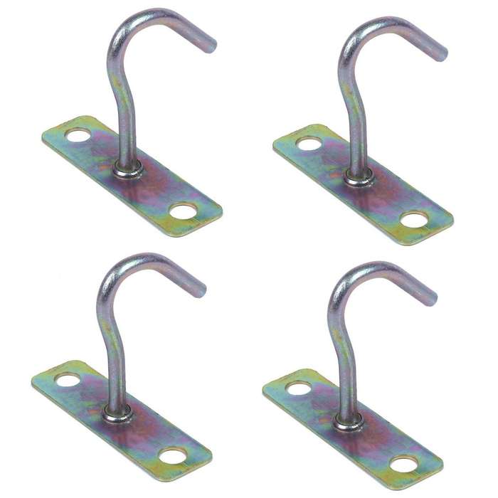 4x Fan Fixture Metal J Shaped Ceiling Mount Hook Hanger 80mm Height