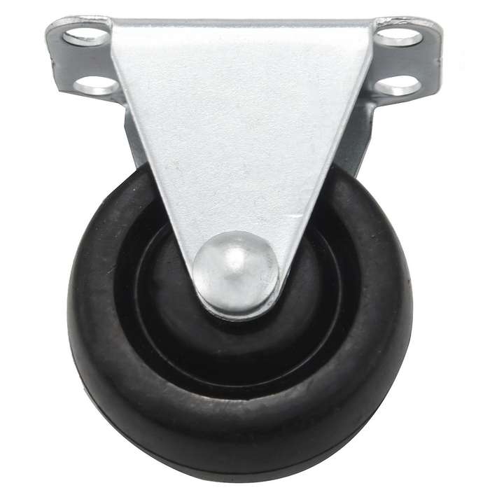 1.5 Inch Casters Wheels Rubber 2 Pcs Swivel with Brake, 2 Pcs Fixed