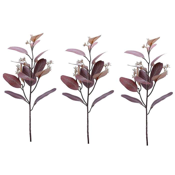 6 Pack Mixed Color Artificial Eucalyptus Leaves Greenery Decor