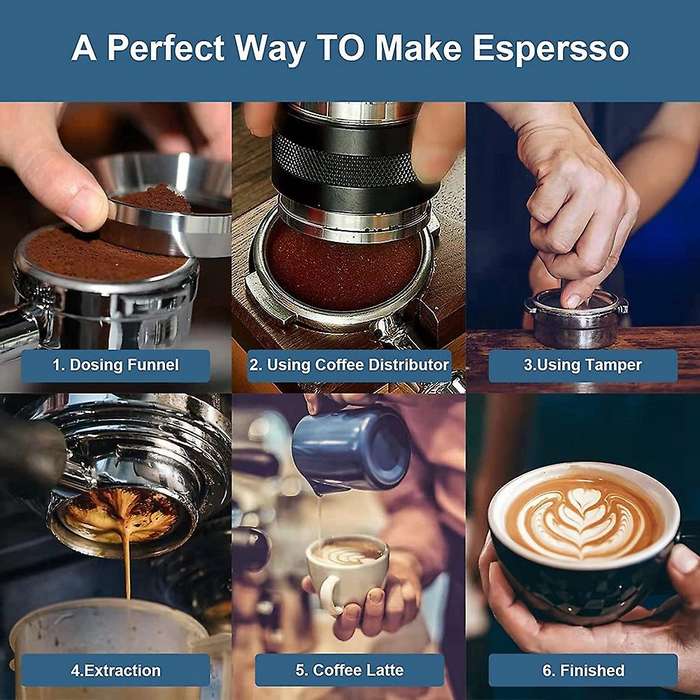 51mm Espresso Dosing Funnel, Stainless Steel Coffee Dosing Ring