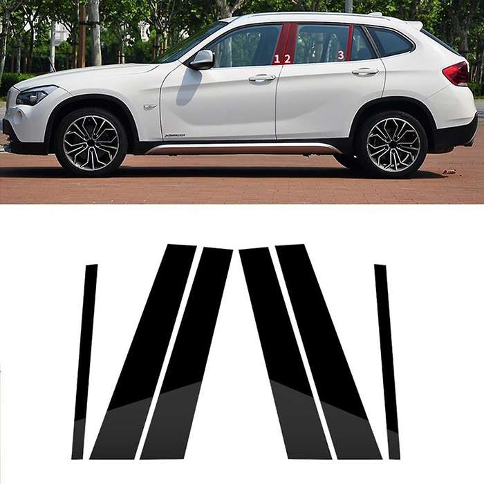 For Bmw- X1 2010-2015 Car Door Bc Pillar Posts Cover Pc Black 6 Pack
