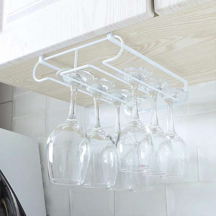 Iron Wine Glass Rack for Holder Glasses Storage Bar Kitchen 6-8 Cups