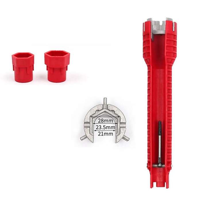 8-in-1 Non-slip Kitchen Repair Plumbing Tool Sink Wrench Faucet Key
