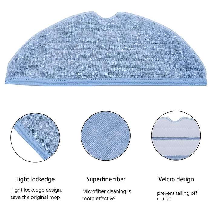 Replacement Microfiber Mop Clothes Cleaning Pads for Roborock T7s T7s