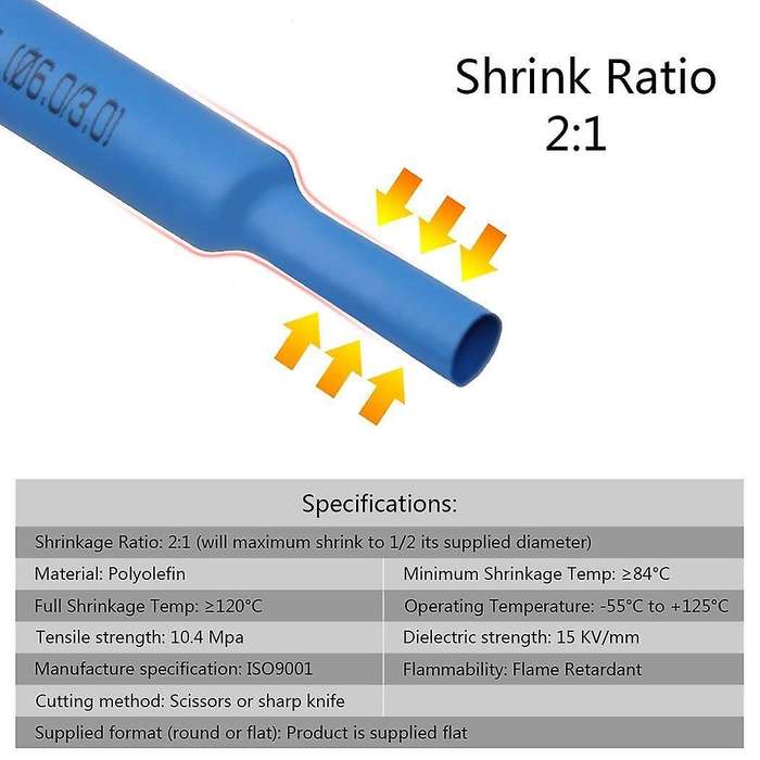 750 Pieces Heat Shrink Tubing,cable Insulated Sleeving Tubes,5 Colors