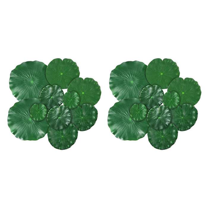 20 Pieces 5 Kinds Artificial Floating Foam Lotus Leaves Lily Pond