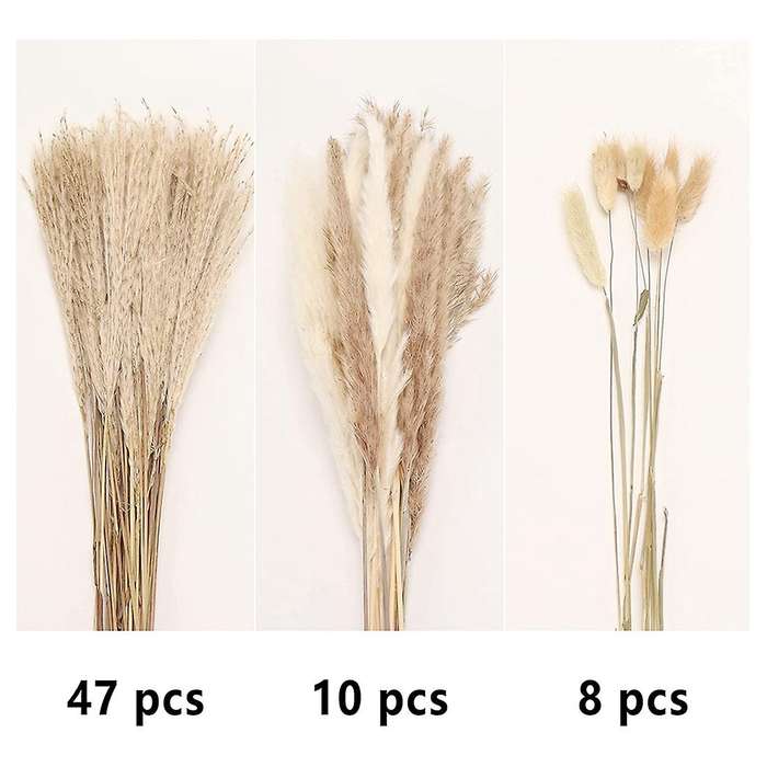 Pampas Grass Decor Tall Fluffy, Dried Grass for Floral Arrangement