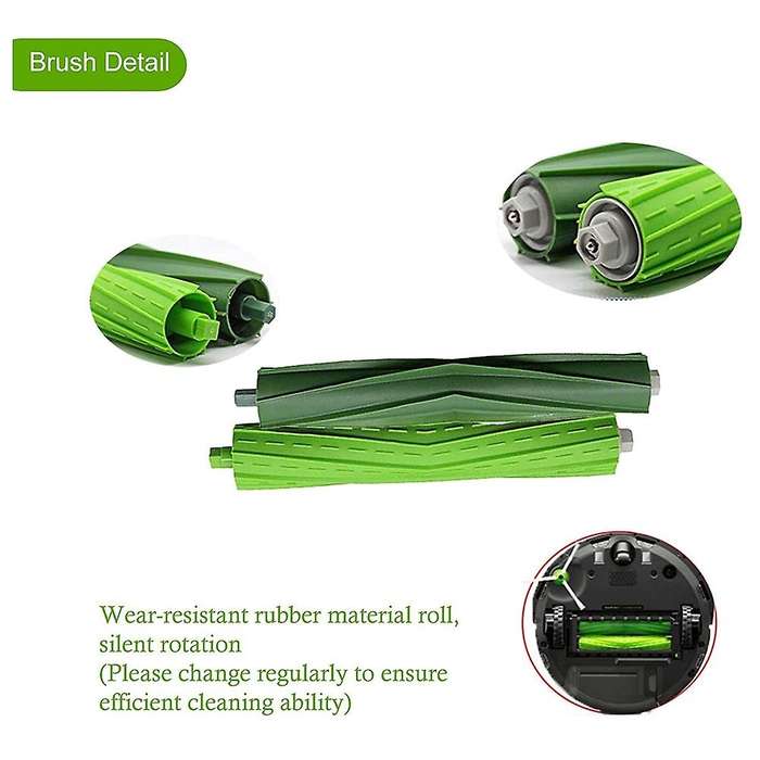 4pcs Replacement Brush Roller for Irobot Roomba I7/e5/e6/i3